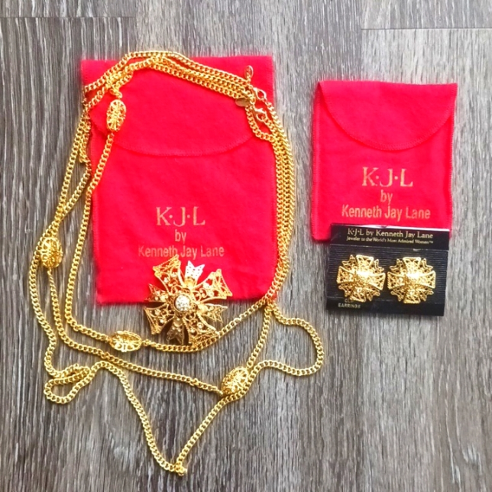 KJL by Kenneth Jay Lane Maltese Cross set